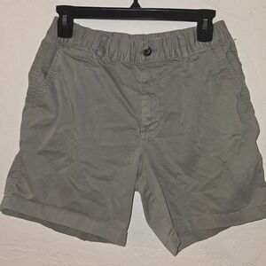 Bearbottom Men M Shorts 7" Inseam Stretch Chino Khaki Grey Elastic Waist Button